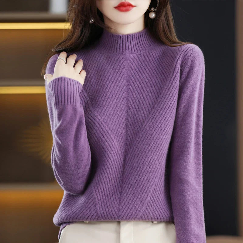 EB | Strukturierter Rundhals-Strickpullover Ideal für den Winter