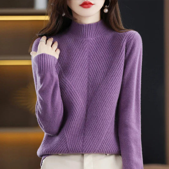 EB | Strukturierter Rundhals-Strickpullover Ideal für den Winter