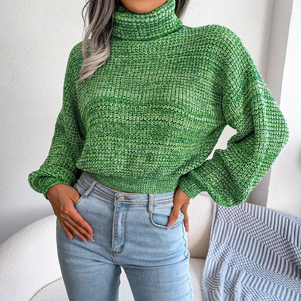 EB | Chunky Strickpullover mit Hohem Kragen Warm und Komfortabel Lässiges Design