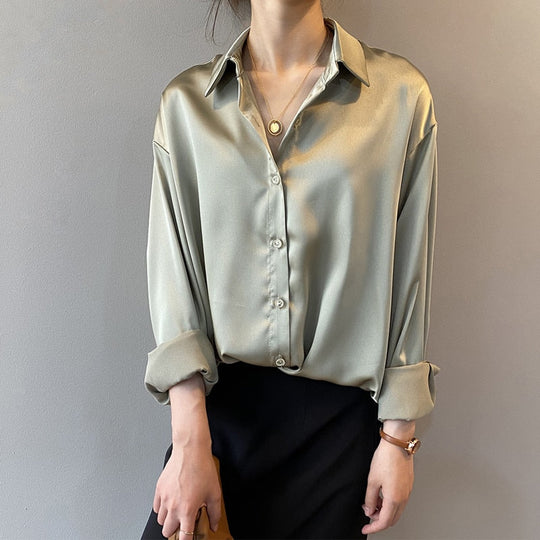 EB | Damenbekleidung Seidenhemd Vintage Bluse
