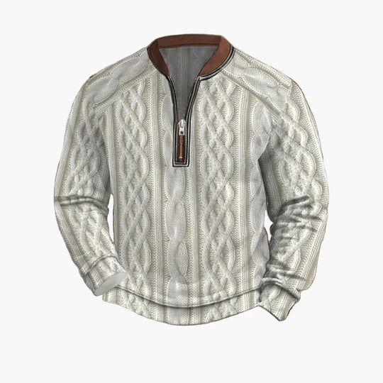 EB | Strickpullover mit Reißverschluss - Moderner Freizeit-Look für Herbst und Frühling