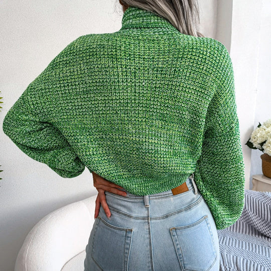 EB | Chunky Strickpullover mit Hohem Kragen Warm und Komfortabel Lässiges Design