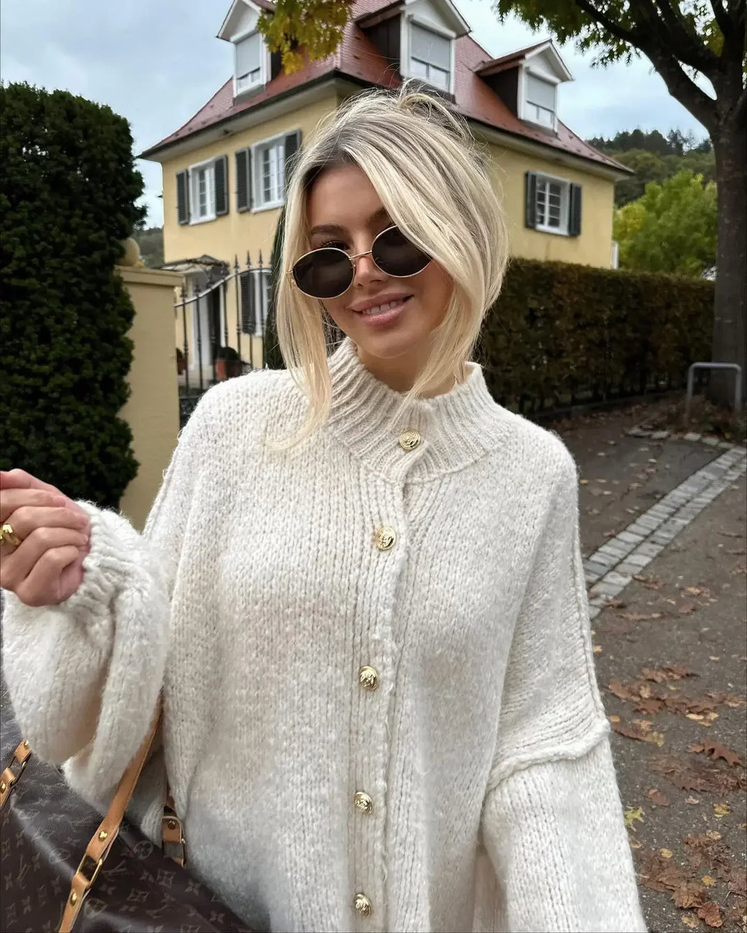 EB | Stilvolle Oversized Wollcardigan für Damen