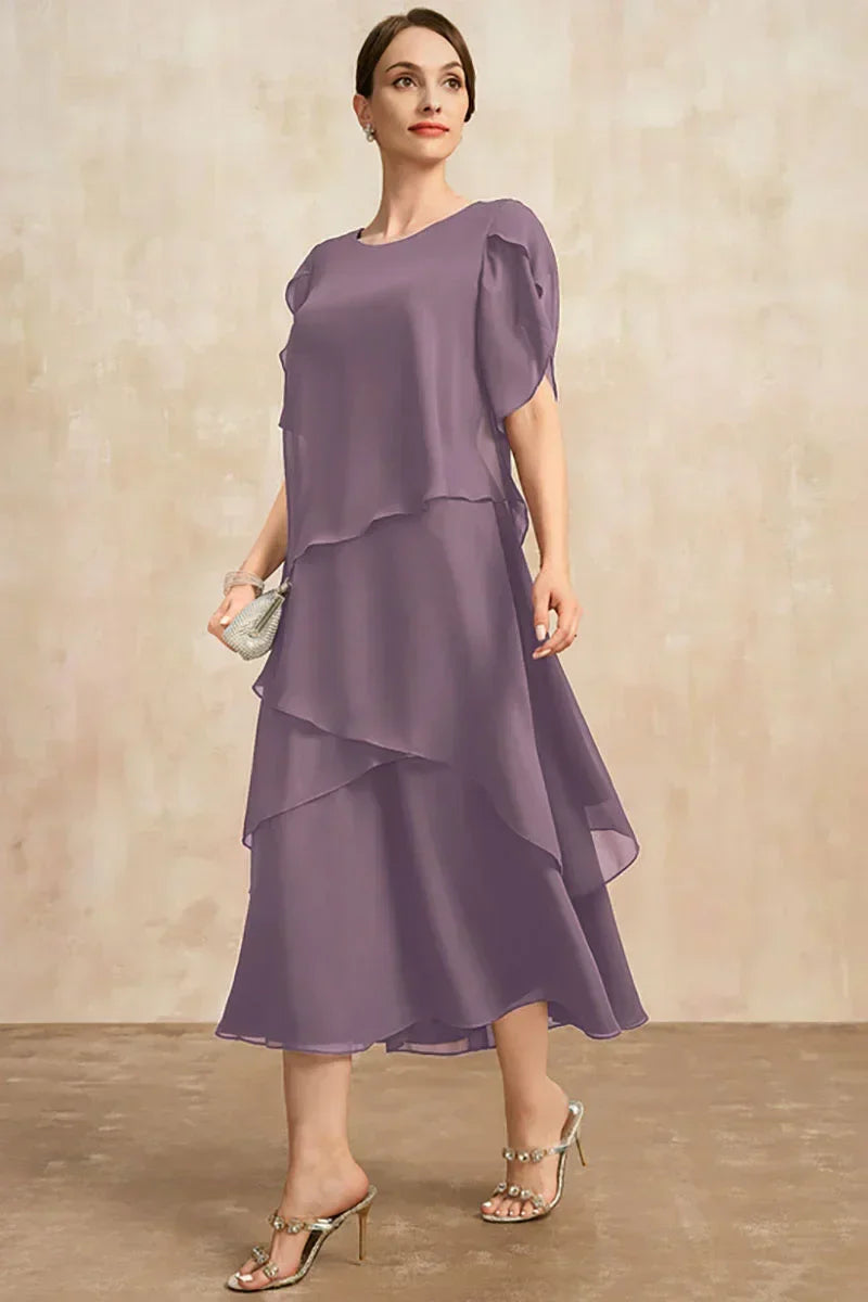 EB | Plus Size Gestuftes Midi Kleid