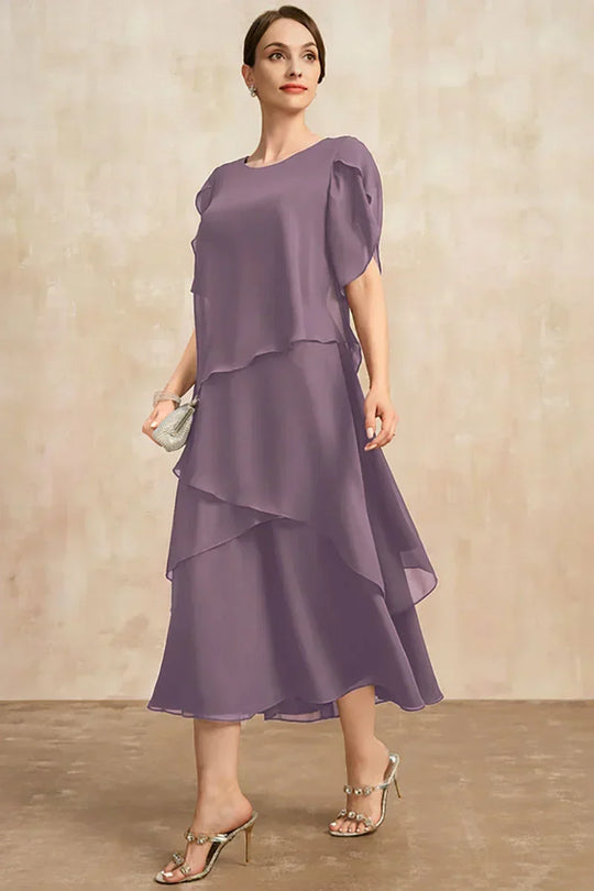 EB | Plus Size Gestuftes Midi Kleid