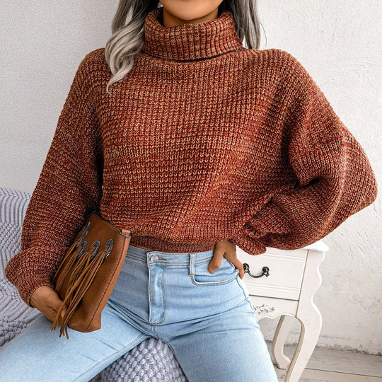 EB | Chunky Strickpullover mit Hohem Kragen Warm und Komfortabel Lässiges Design
