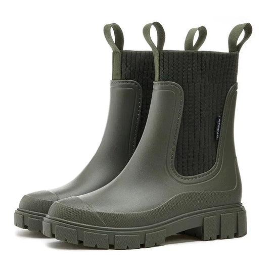 EB | Damen isolierte wasserdichte Gummistiefel mit rutschfester Sohle
