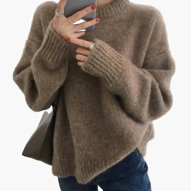 EB | Oversize-Pullover Im Retro-Stil für Herbst und Winter - Modischer, Weiter Schnitt, Perfekt für Den Alltag