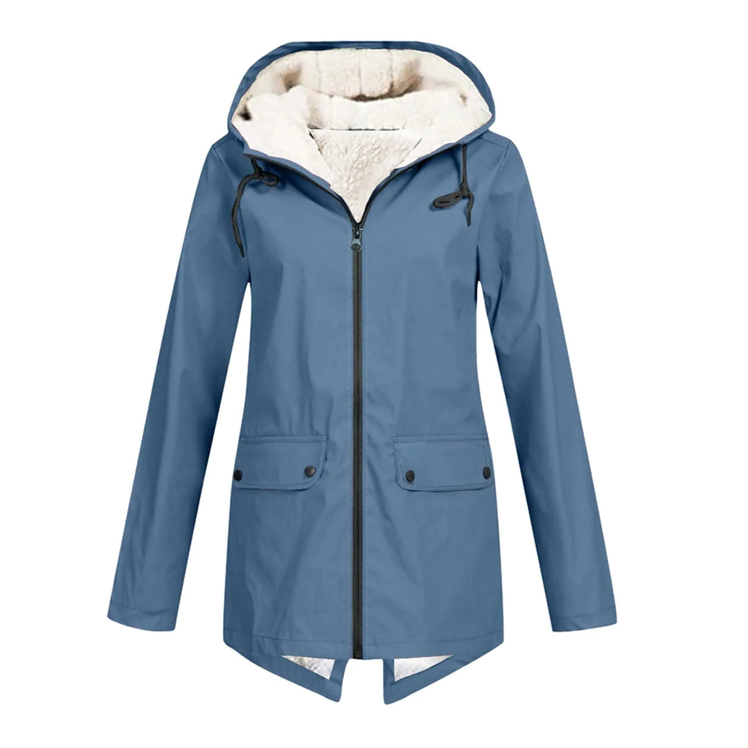 EB | Damen Winter Wasserdichter Trenchcoat Mit Kapuze