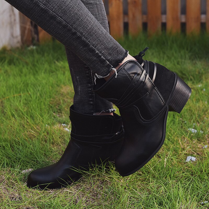 EB | Damenstiefel Weinlese Schnürstiefel