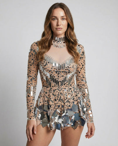 Eleganter Glitzer Body Damen | EB