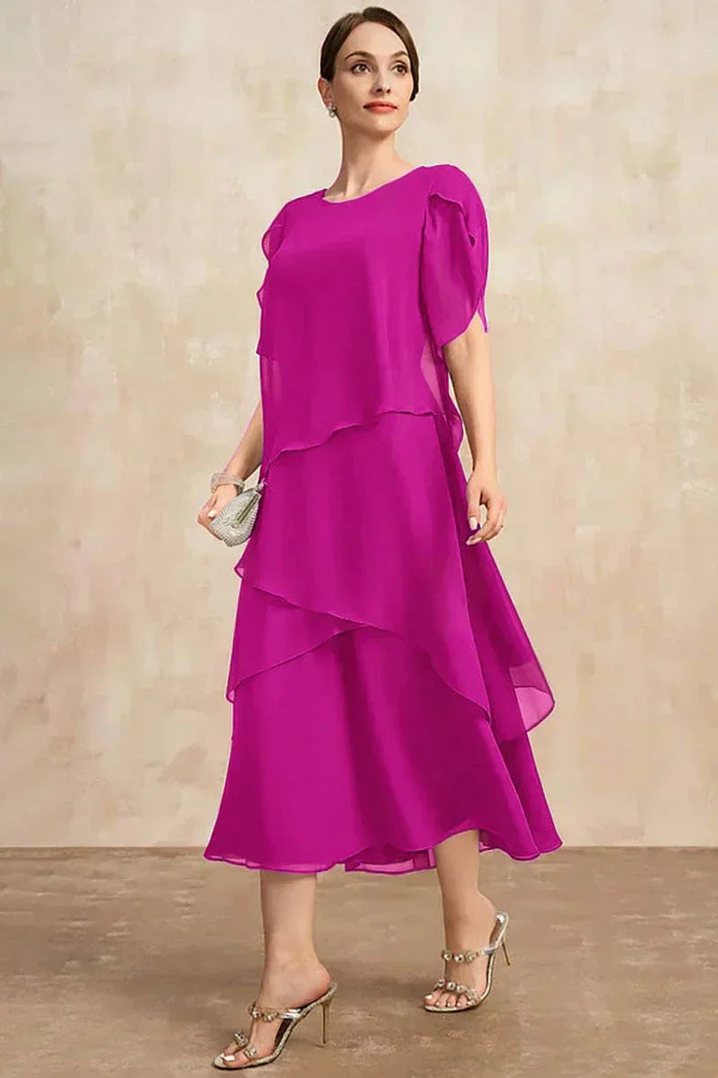 EB | Plus Size Gestuftes Midi Kleid