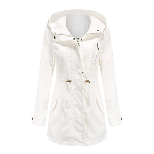 EB | Damen Elegante Wasserdichte Regenjacke Für Outdoor Aktivitäten