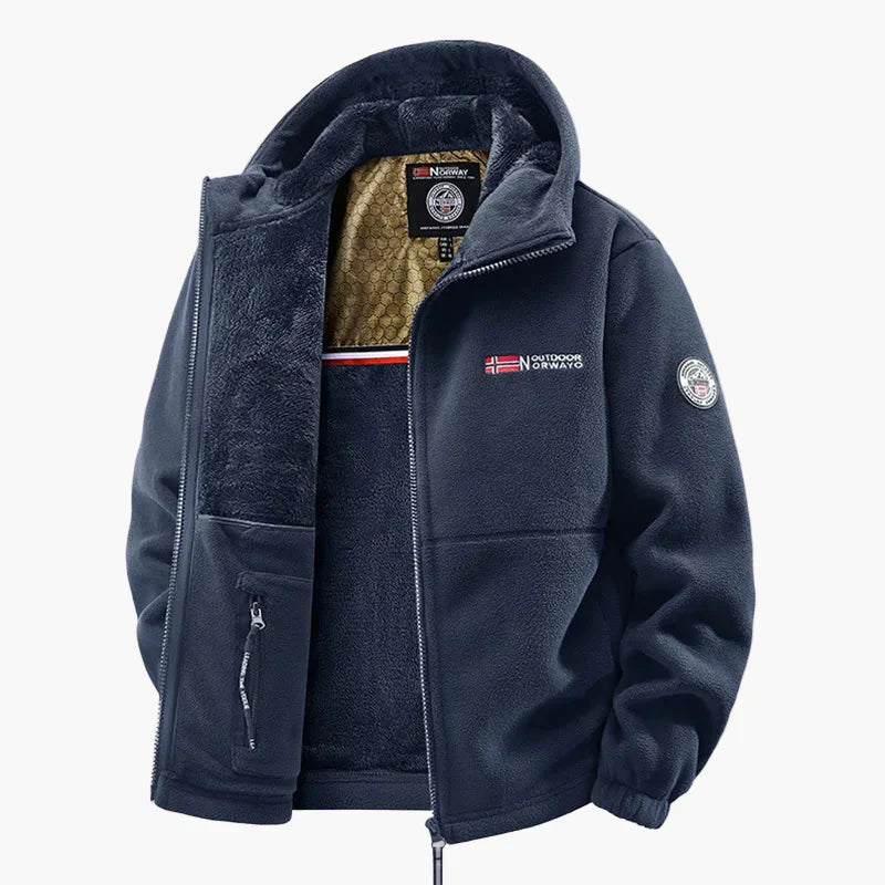 EB | Outdoor-Fleecejacke mit Kapuze - Skandinavischer Stil für Winter & Freizeit