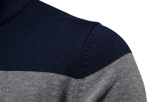 EB | Strickpullover mit Viertelreißverschluss - Eleganter Feinstrick für Business & Freizeit