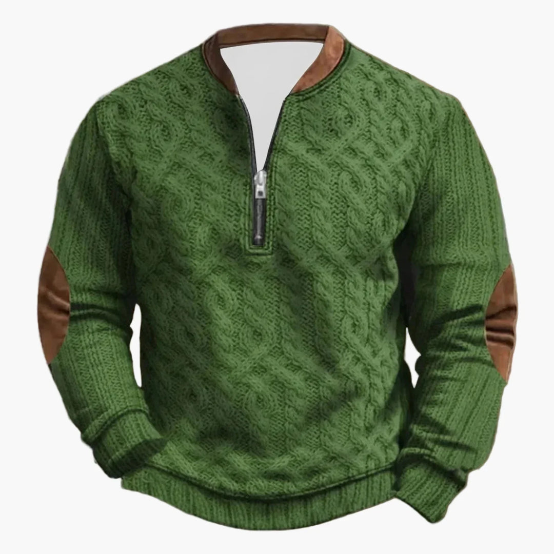 EB | Outdoor Freizeitsweater mit Stehkragen und Zipper - Stilvoller Langarm-Pullover für Alltag und Abenteuer