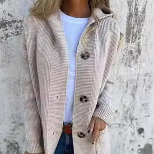 EB | Langer Knopf Cardigan