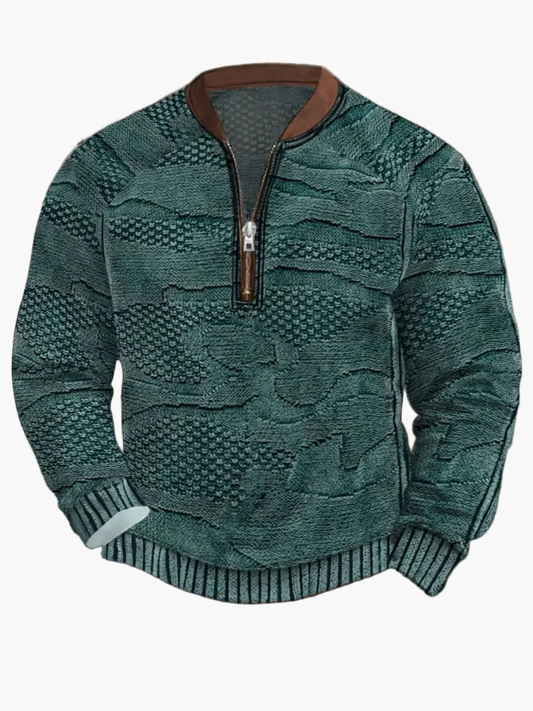 EB | Strickpullover mit Reißverschluss - Moderner Freizeit-Look für Herbst und Frühling