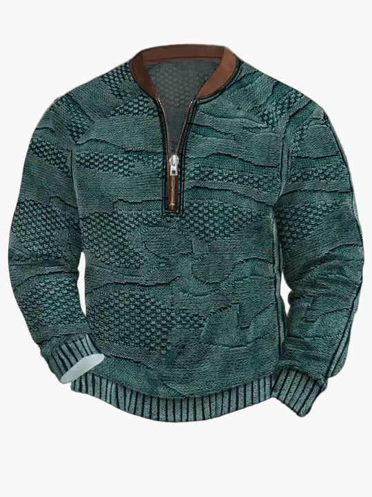 EB | Strickpullover mit Reißverschluss - Moderner Freizeit-Look für Herbst und Frühling