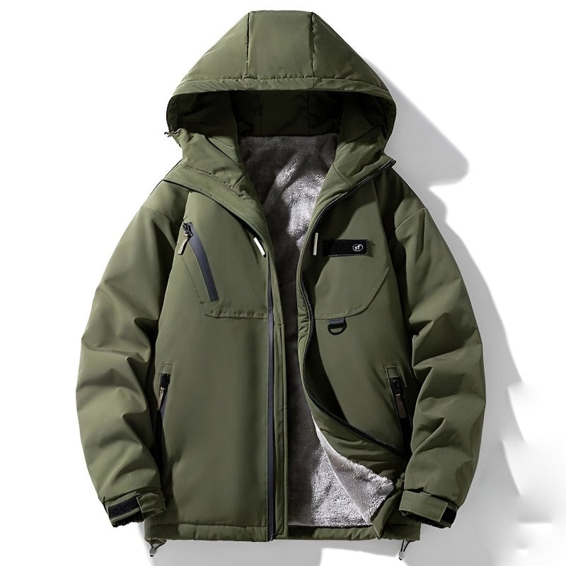 EB | Relaxed Fit Winterjacke Kapuzenpullover Hüftlanger Winterjacke