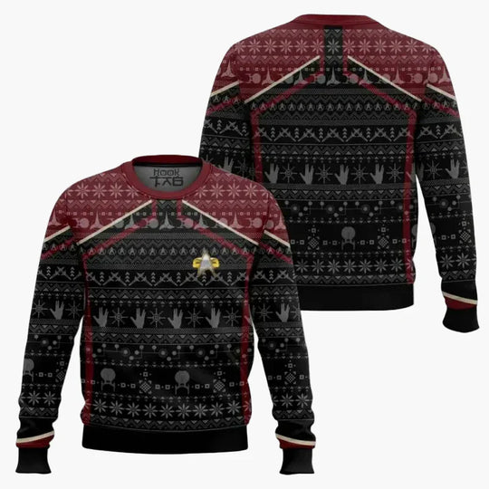 EB | Star Trek Pullover - Geek Weihnachts-Sweatshirt für Fans, Winter Freizeit