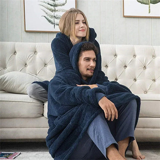 EB | Übergroßer Flanell-Decken-Hoodie für Männer & Frauen