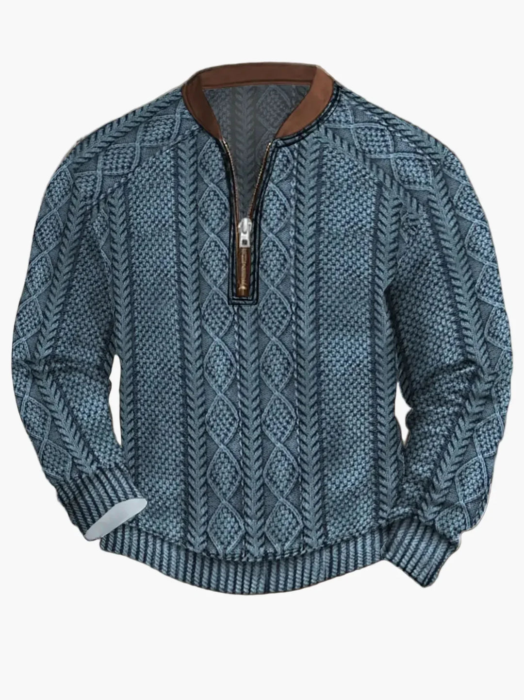 EB | Strickpullover mit Reißverschluss - Moderner Freizeit-Look für Herbst und Frühling