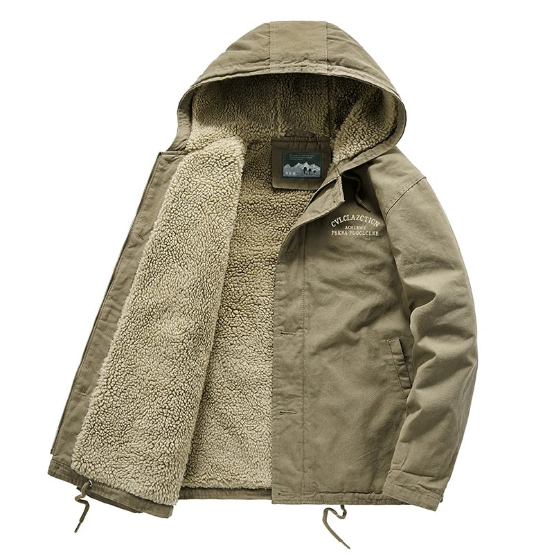 EB | Warme Winterjacke mit Kapuze Baumwolle Komfort und Robustheit