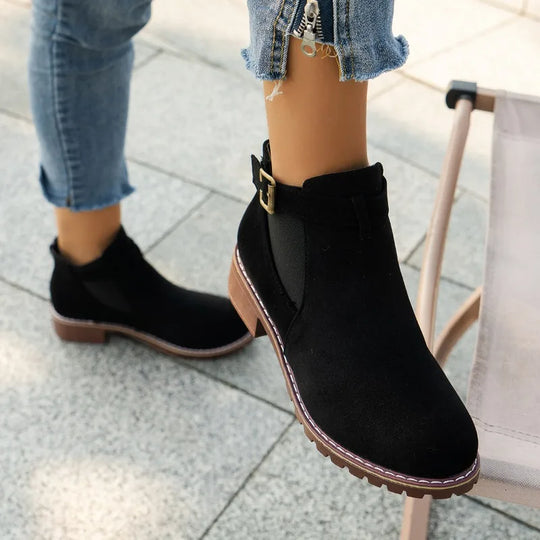EB | Runde Zehen Plattform Freizeitstiefel für Frühling und Herbst