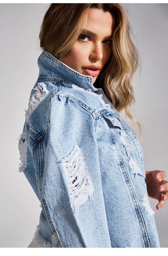 EB | Zerrissene Denim Jacke