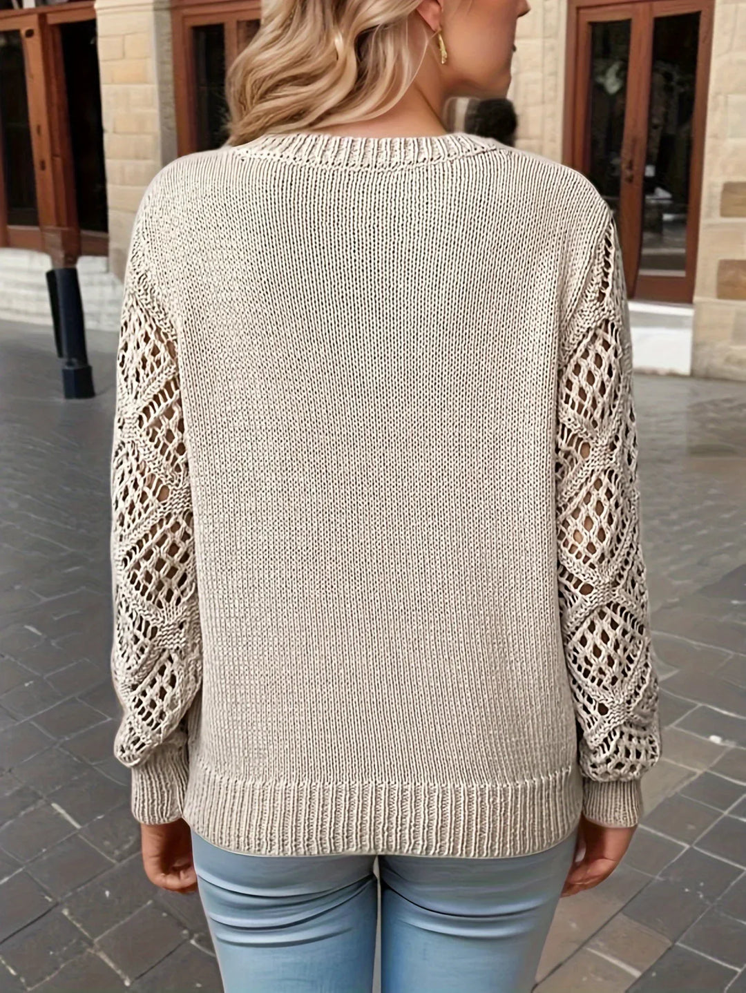 EBMode | Solid V-Ausschnitt Strickpullover