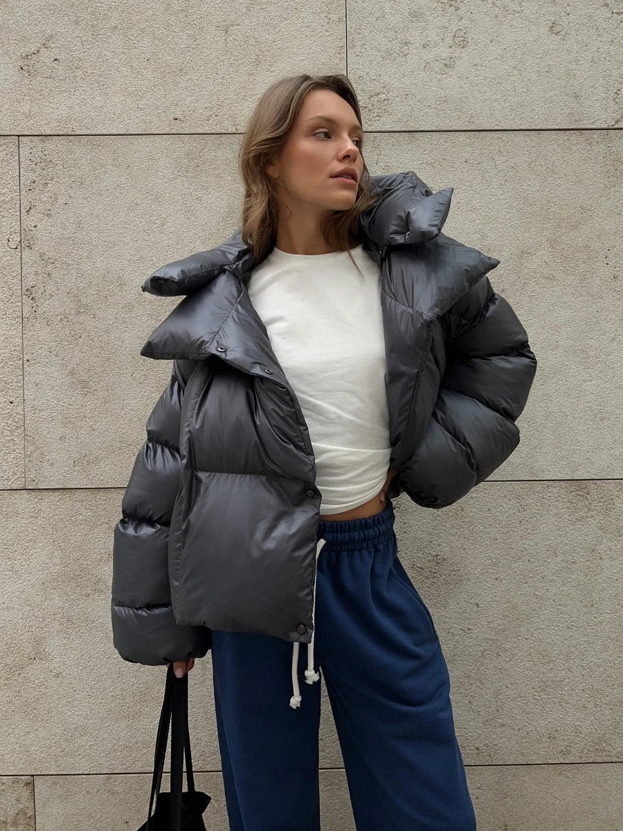 EB | Modische Steppjacke in Anthrazit