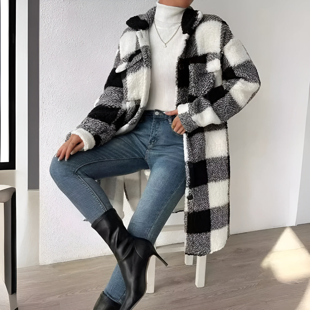 EB | Karierter Mantel für Damen