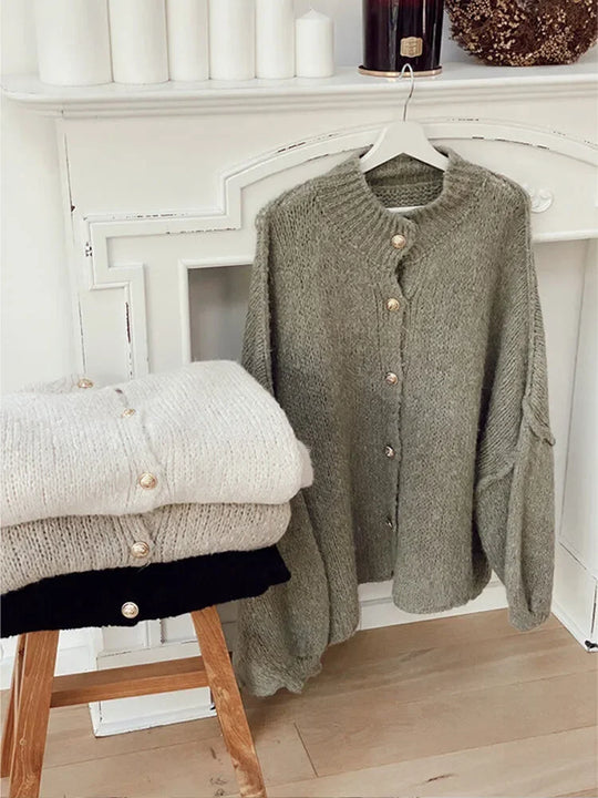 EB | Stilvolle Oversized Wollcardigan für Damen