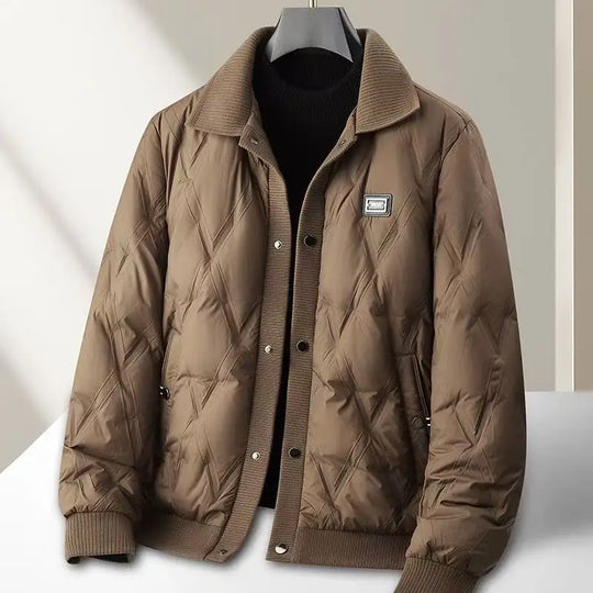 EB | Gepolsterte Steppjacke Lässiger Schnitt mit Geripptem Kragen und Manschetten