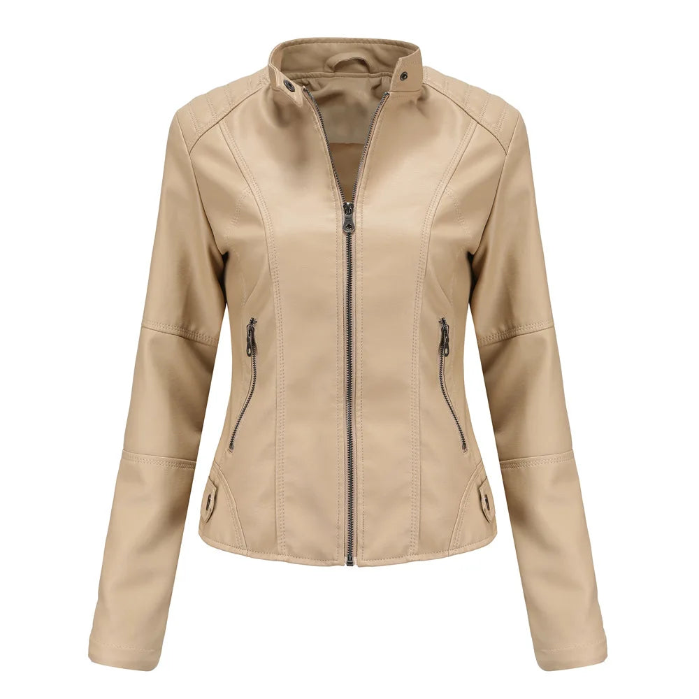 EB | Damen Dicke jacke Modisch Motorradstil