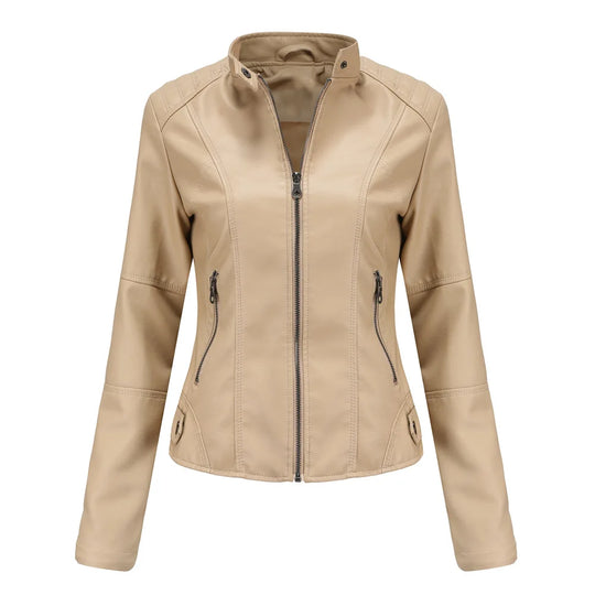 EB | Damen Dicke jacke Modisch Motorradstil