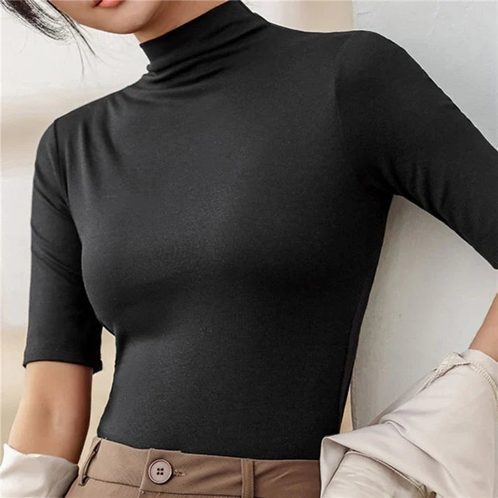 EB | Ultra-Dünner Nahtloser Rollkragenpullover