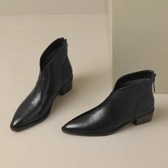 EB | Damenstiefelette Aus Leder mit Blockabsatz