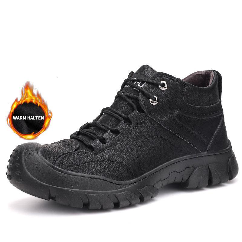 Warme und hohe Arbeitssicherheitsstiefel aus Winter Kaschmir und Stahlkappe EB