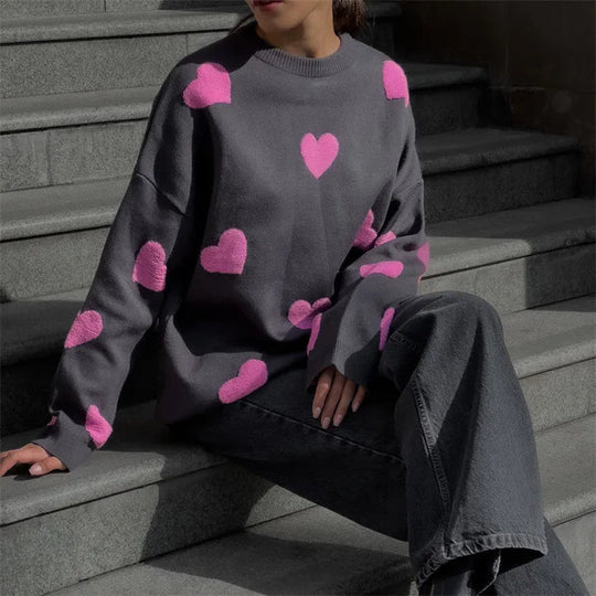 EB | Pullover mit gestricktem Herz