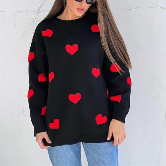 EB | Pullover mit gestricktem Herz