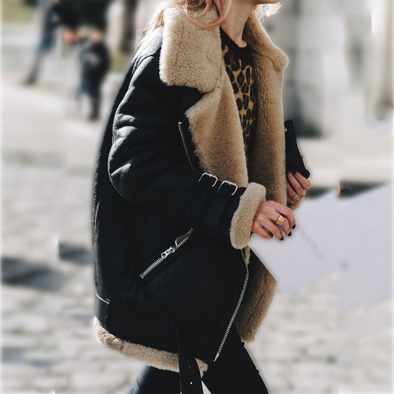 EB | Damen Aviator Winterjacke Mit Kunstfell