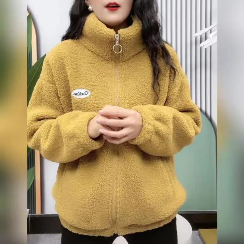 EB | Lockere Passform Teddyjacke mit Fallenschulter