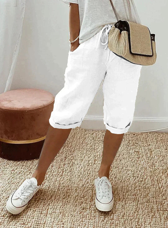 EB | Damen-Leinenhose mit Weitem Bein