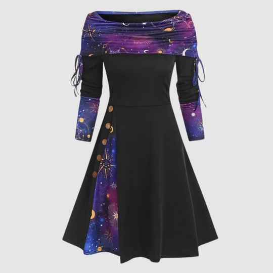 EB | Off Shoulder Langarm Winterkleid
