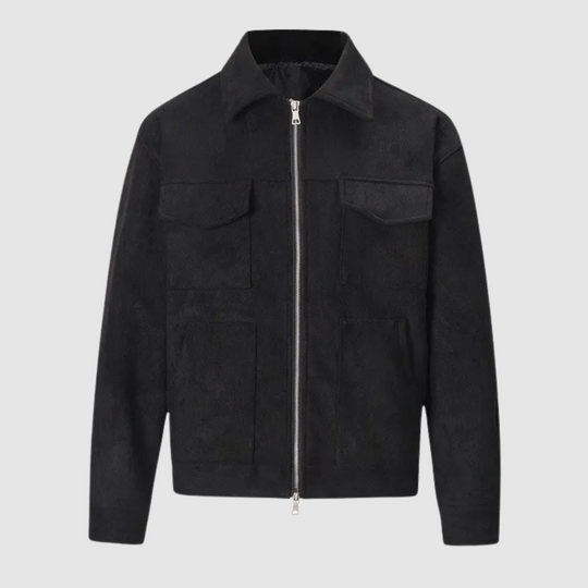 EB | Klassische Straßenjacke aus Wildleder