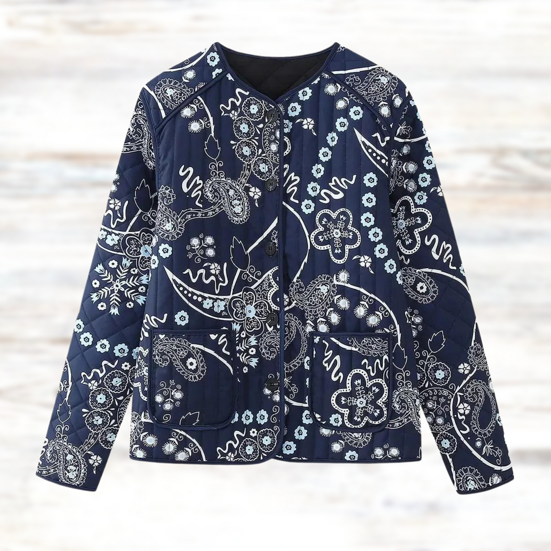 EB | Weinlesejacke mit Blumendruck