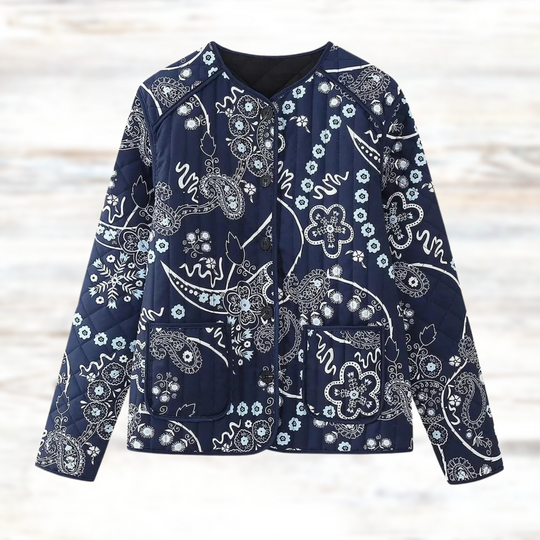 EB | Weinlesejacke mit Blumendruck