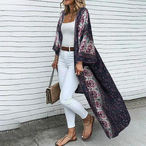 EB | Boheme-Cardigan mit Langen Ärmeln und Offenem Vorderteil